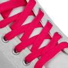 Шнурки для обуви, плоские, 7 мм, 120 см, пара, цвет розовый неоновый - Фото 1