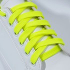 Шнурки для обуви, пара, плоские, 9 мм, 120 см, цвет жёлтый неоновый - фото 297809519