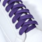 Шнурки для обуви, пара, плоские, 10 мм, 120 см, цвет фиолетовый - фото 8488657