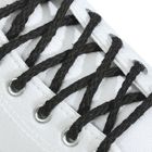 Шнурки для обуви d = 5 мм, 120 см, цвет чёрный - Фото 1