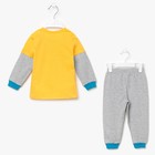 Пижама для мальчика, рост 98 см (56), цвет жёлтый/серый меланж CAB 5262_Д - Фото 3