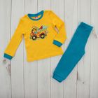 Пижама для мальчика, рост 92 см (56), цвет жёлтый/бирюзовый CAB 5263_М - Фото 1