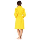 Халат махровый с запахом, размер 46, цвет жёлтый - Фото 2