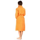 Халат махровый удлиненный, размер 46, цвет оранжевый - Фото 2
