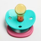 Соска-пустышка латексная ортодонтическая «Нежность» с кольцом, от 0 мес., цвета МИКС - Фото 3