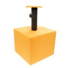 Когтеточка "Столбик", куб с площадкой, 35 х 30 х 85 см, микс цветов - Фото 3