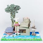 Короб стеллажный для хранения с крышкой 27х41х12 см, цвет жемчужный - Фото 3