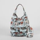 Сумка хозяйственная "Париж", складная, 1 отдел, цвет голубой - Фото 1