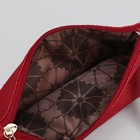 Клатч женский, отдел на молнии, наружный карман, регулируемый ремень, цвет красный - Фото 5
