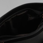 Сумка женская на молнии, 1 отдел, 2 наружных кармана, регулируемый ремень, цвет чёрный - Фото 5