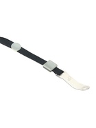 Лента для бейджа, 10 мм × 80 см, плотная, с бегунком и с силиконовым зажимом, чёрная - Фото 3