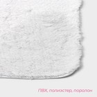 Коврик для ванной прямоугольный Доляна «Пушистик», 40×60 см, цвет белый - фото 8290129