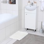 Коврик для ванной прямоугольный Доляна «Пушистик», 40×60 см, цвет белый - Фото 7