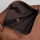 Сумка женская, отдел на молнии, 2 наружных кармана, длинный ремень, цвет бежевый - Фото 5