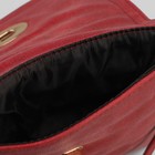 Сумка женская на клапане, 1 отдел, наружный карман, длинный ремень, цвет бордовый - Фото 5