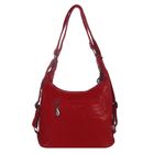 Рюкзак-сумка на молнии, 1 отдел с перегородкой, 2 наружных кармана, красный - Фото 3