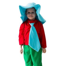 Карнавальный костюм «Незнайка», шляпа, рубашка, галстук, бриджи, 5-7 лет, рост 122-134 см