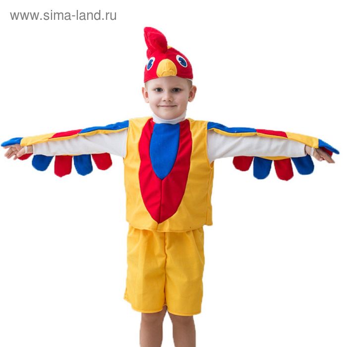Карнавальный костюм "Петушок", шапка, безрукавка с крыльями, шорты с хвостом, 3-5 лет, рост 104-116 см - Фото 1