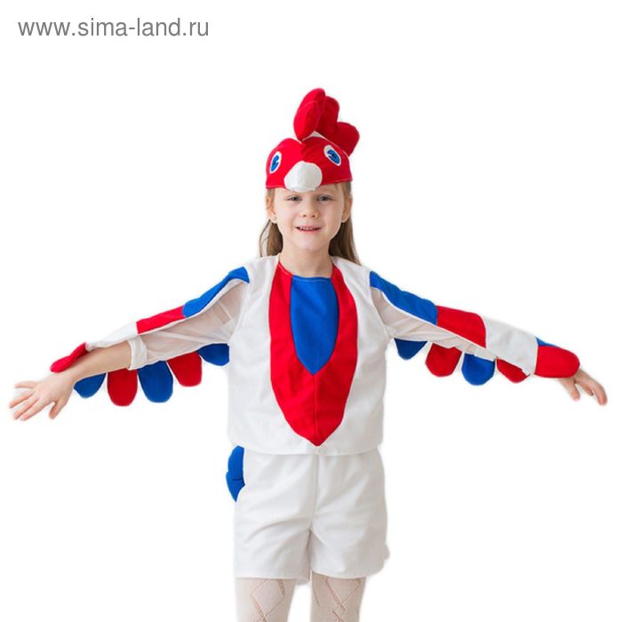 Карнавальный костюм «Петушок», 3-5 лет, рост 104-116 см, белый - Фото 1