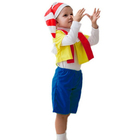 Карнавальный костюм «Буратино», колпак, курточка, шарфик, бриджи, 3-5 лет, рост 104-116 см - фото 24697833