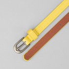 Ремень женский "Тире и точка", пряжка под матовый металл, ширина - 1,5см, жёлтый - Фото 3