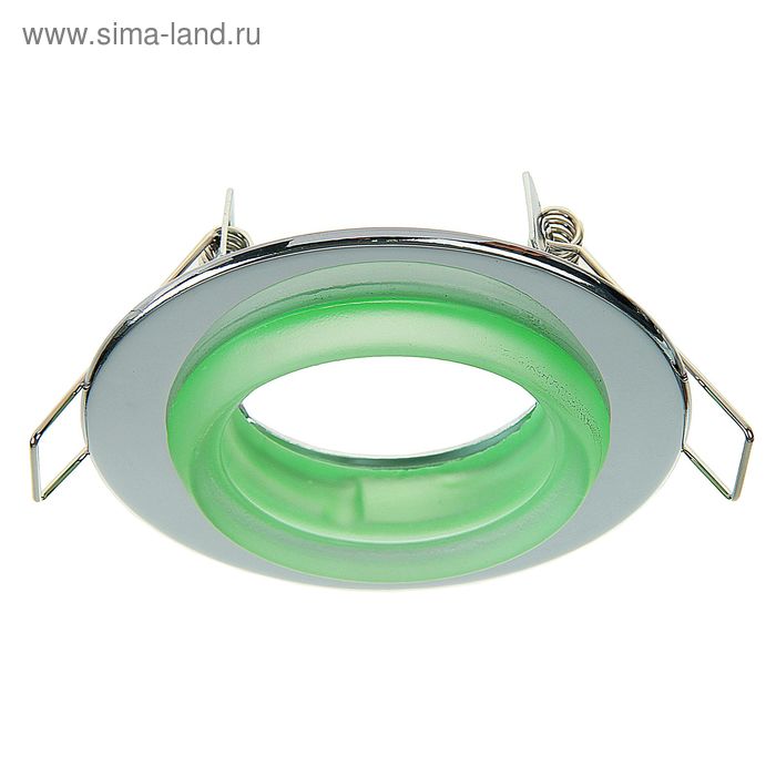 Светильник потолочный встраиваемый Linvel 730 W CH/GR, 50Вт., d-81мм, хром зеленый - Фото 1