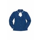 Блузка для девочки, рост 152 см, цвет синий - Фото 1