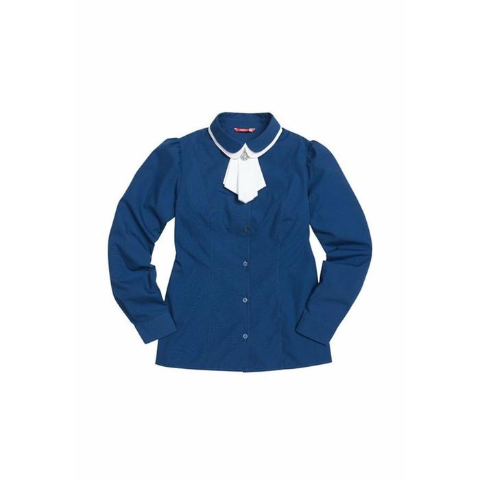 Блузка для девочки, рост 152 см, цвет синий - Фото 1