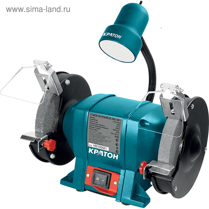 Станок заточной «Кратон» BG 250/150 L, 250 Вт, 2950 об/мин, 150×20×32 мм, 220 В - Фото 1