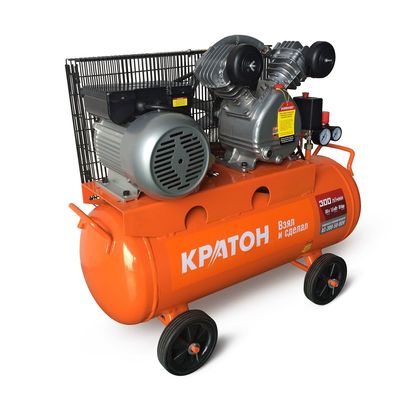 Компрессор «Кратон» AC-300-50-BDV, поршневой/масляный, 1800 Вт, 300 л/мин, ресивер 50 л, 10 бар
