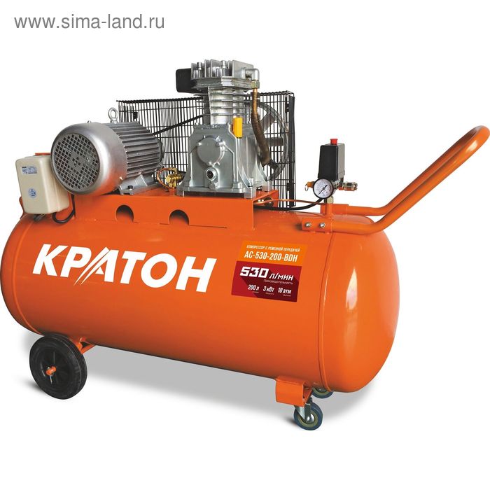 Компрессор ременной масляный Кратон AC-530-200-BDH