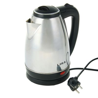 Чайник электрический LIRA LR 0110, металл, 1.8 л, 1500 Вт, серебристый