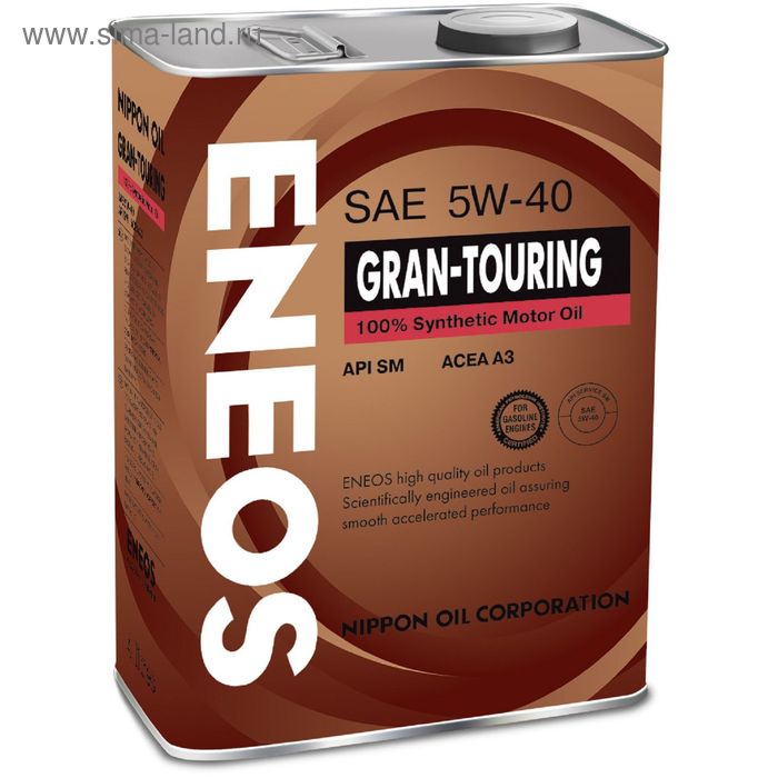 Масло моторное ENEOS Gran Touring 5W-40, синтетическое, 4 л - Фото 1