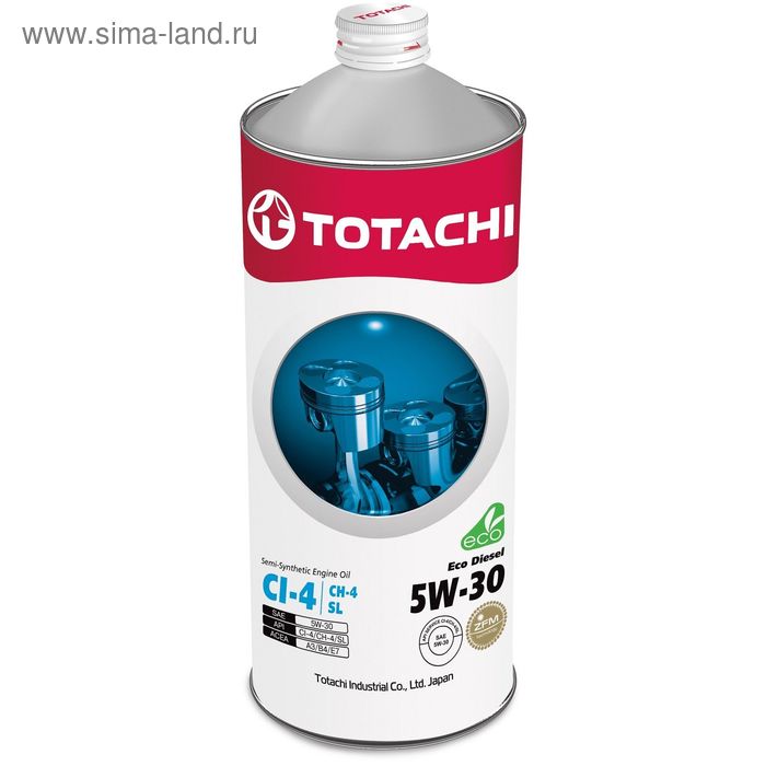 Масло моторное Totachi Eco Diesel, CI-4/SL 5W-30, полусинтетическое, 1 л - Фото 1