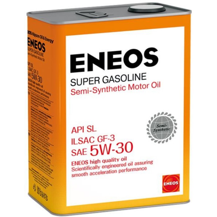 Масло моторное ENEOS SL 5W-30, полусинтетическое, 4 л - Фото 1