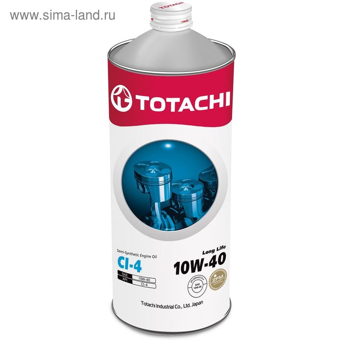 Масло моторное  Totachi Long Life Semi-Synthetic CI-4 10W-40, 1 л - Фото 1