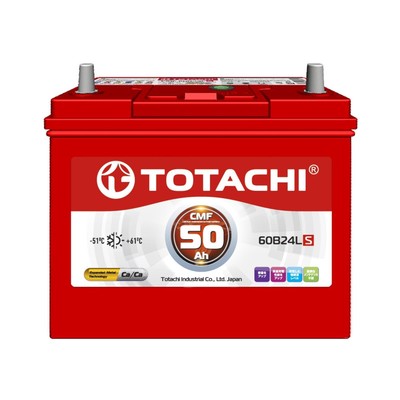Аккумуляторная батарея Totachi CMF 60B24L, 50 Ач, обратная полярность
