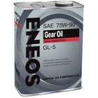 Масло трансмиссионное ENEOS GEAR GL-5 75W-90, минеральное, 4 л - фото 297809872