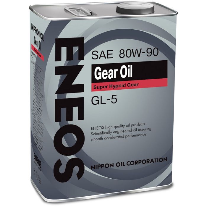 Масло трансмиссионное ENEOS GEAR GL-5 80W-90, минеральное, 4 л