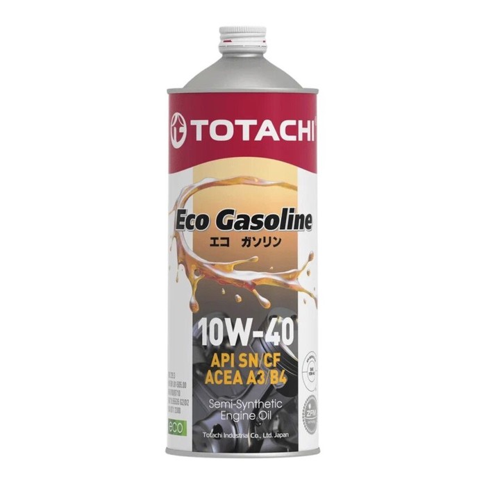 Масло моторное Totachi Eco Gasoline, SN/CF 10W-40, полусинтетическое, 1 л