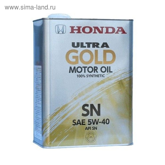 Масло моторное Honda 5W-40, ULTRA GOLD SN, 4 л - Фото 1