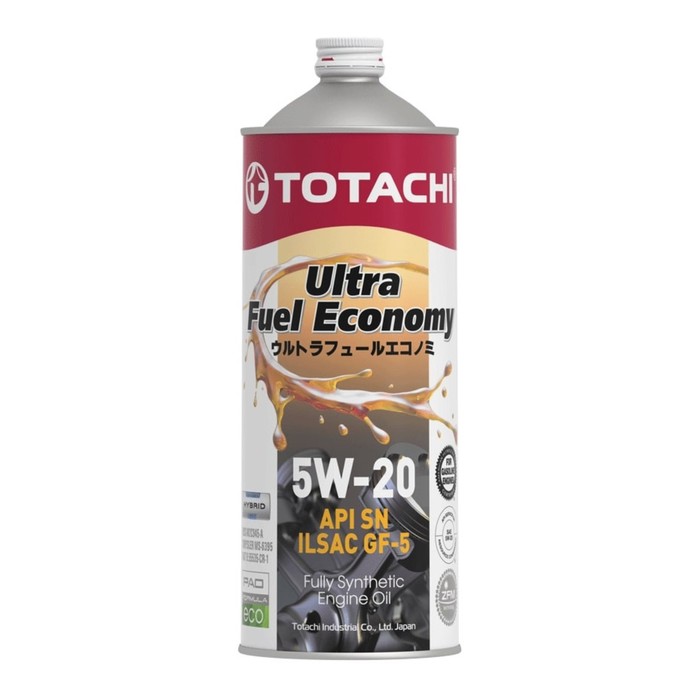 Масло моторное Totachi Ultra Fuel, SN 5W-20, синтетическое, 1 л - Фото 1