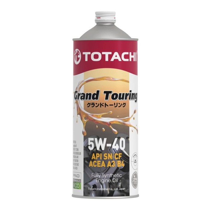 Масло моторное Totachi Grand Touring, SN/CF 5W-40, синтетическое, 1 л - Фото 1