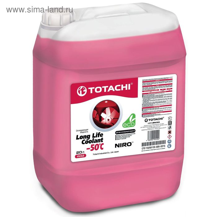 Жидкость охлаждающая Totachi NIRO LLC RED -50 C, 20 л - Фото 1