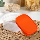 Набор контейнеров пищевых Доляна, квадратных, 2 шт: 450 мл, 700 мл, цвет оранжевый - Фото 4