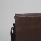 Планшет мужской "Мэтью", 1 отдел, 2 наружных кармана, длинный ремень, коричневый - Фото 4