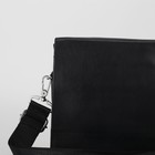Планшет мужской, 3 отдела, наружный карман, длинный ремень, цвет чёрный - Фото 4