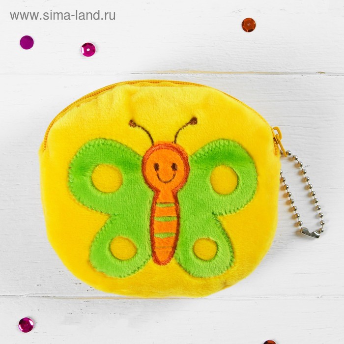 Мягкий кошелёк «Бабочка», цвета МИКС - Фото 1