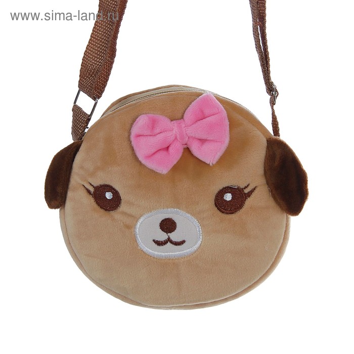 Мягкая сумочка «Собачка», с бантиком - Фото 1