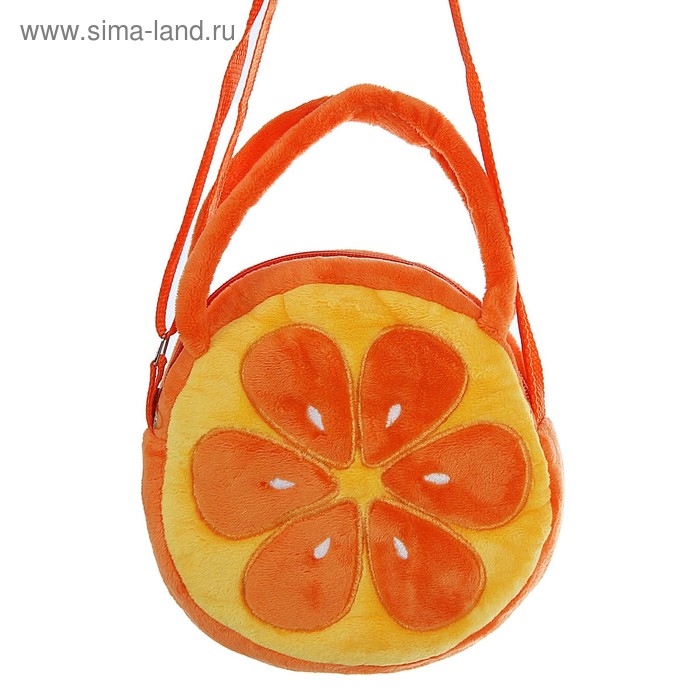 Мягкая сумочка «Апельсин», круглая, 18 см - Фото 1